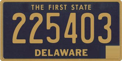 DE license plate 225403