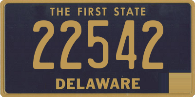 DE license plate 22542