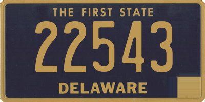 DE license plate 22543