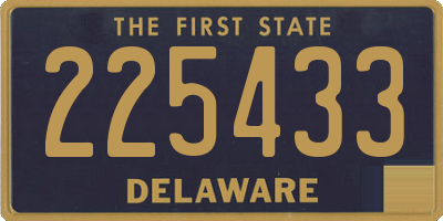 DE license plate 225433