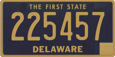 DE license plate 225457