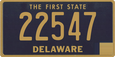 DE license plate 22547