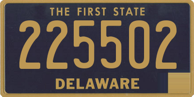 DE license plate 225502