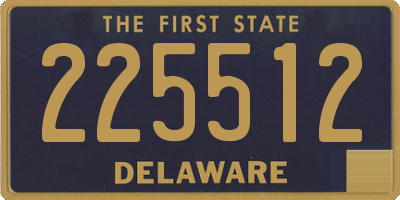 DE license plate 225512