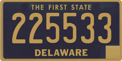 DE license plate 225533