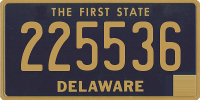 DE license plate 225536