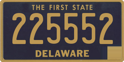 DE license plate 225552