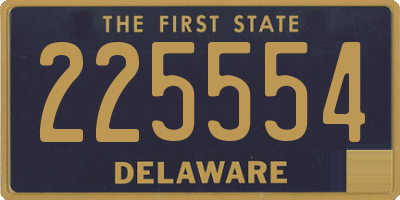DE license plate 225554