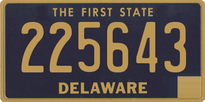 DE license plate 225643