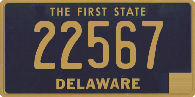 DE license plate 22567