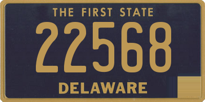 DE license plate 22568