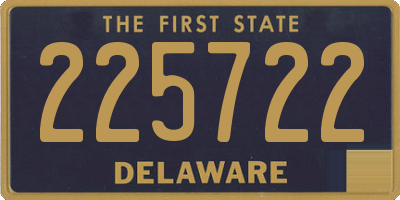 DE license plate 225722