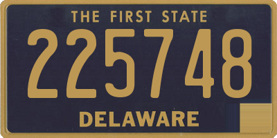 DE license plate 225748