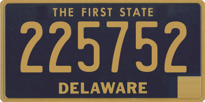 DE license plate 225752