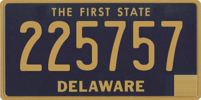 DE license plate 225757