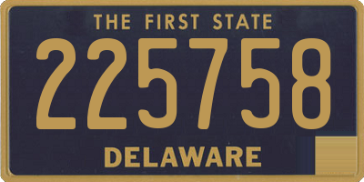 DE license plate 225758