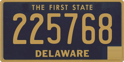 DE license plate 225768