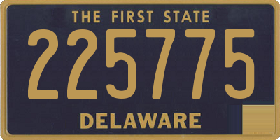 DE license plate 225775