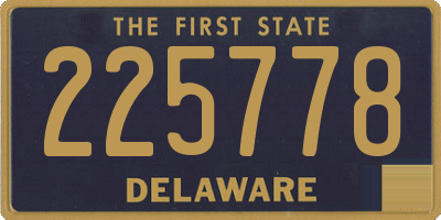 DE license plate 225778