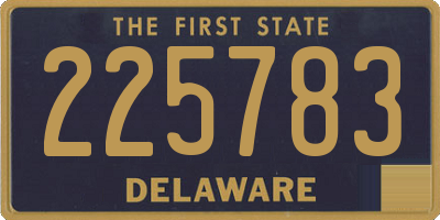 DE license plate 225783