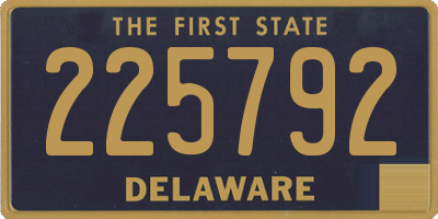 DE license plate 225792