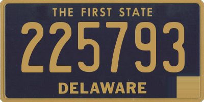 DE license plate 225793