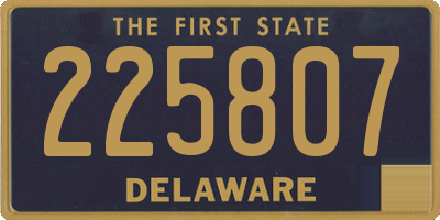 DE license plate 225807