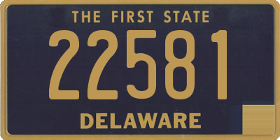 DE license plate 22581