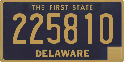 DE license plate 225810