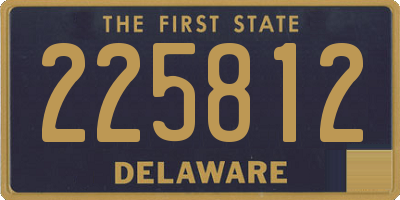 DE license plate 225812