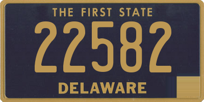 DE license plate 22582