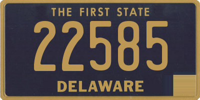 DE license plate 22585