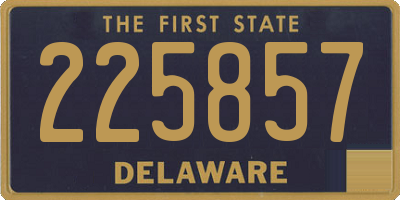 DE license plate 225857