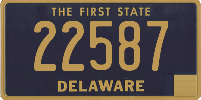 DE license plate 22587