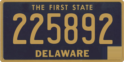 DE license plate 225892