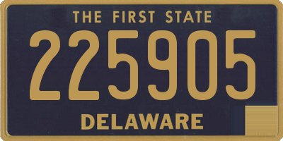 DE license plate 225905