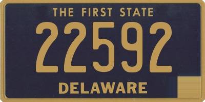 DE license plate 22592