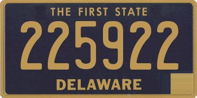 DE license plate 225922