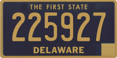 DE license plate 225927