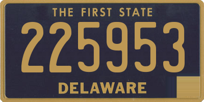 DE license plate 225953