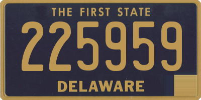 DE license plate 225959