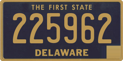 DE license plate 225962