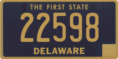 DE license plate 22598