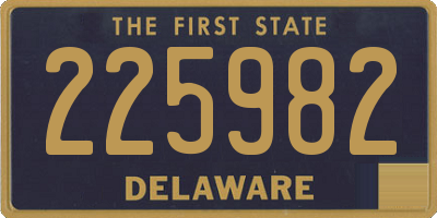 DE license plate 225982