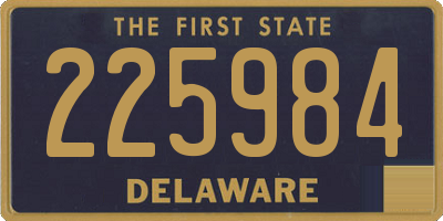 DE license plate 225984