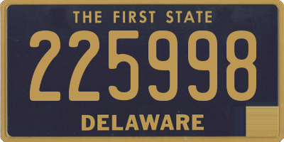 DE license plate 225998