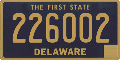 DE license plate 226002