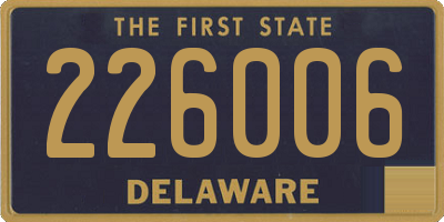DE license plate 226006