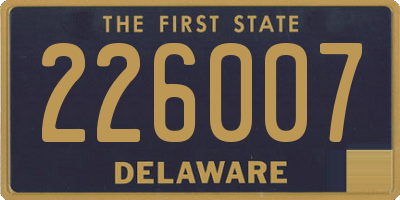 DE license plate 226007