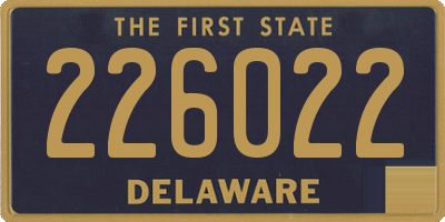 DE license plate 226022